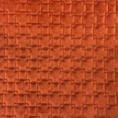 Kerry Orange new2020 Orange Upholstery POLYESTER POLYESTER Fire Rated Fabric Quilted Matelasse  Contemporary Velvet  Fabric