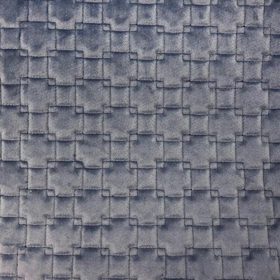 Kerry Sky new2020 Blue Upholstery POLYESTER POLYESTER Fire Rated Fabric Quilted Matelasse  Contemporary Velvet  Fabric