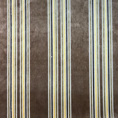 Kira Mocha new2020 Brown Multipurpose VISCOSE  Blend Striped  Striped Velvet  Fabric