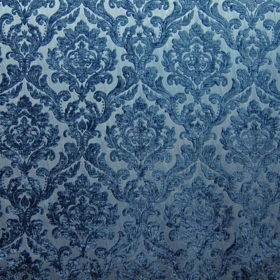 Neiman Denim Neiman Blue Multipurpose Polyester Polyester Fire Rated Fabric Patterned Chenille  Classic Damask  Patterned Velvet  Fabric