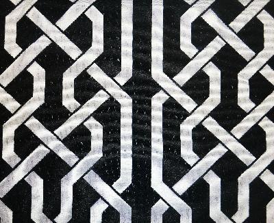 Samba Ebony Waltz Black Drapery Polyester Polyester Geometric  Classic Jacquard  Fabric