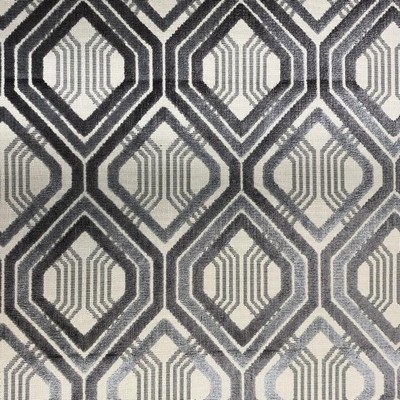 Stefano Gray new2020 Grey Upholstery POLYESTER POLYESTER Geometric  Patterned Velvet  Fabric