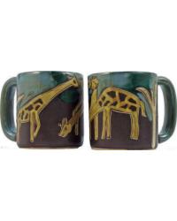 Giraffes Round Stoneware Mug by   