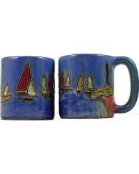 Sail Boats Round Stoneware Mug by   