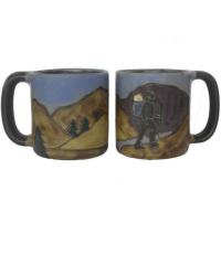 Hiker Round Stoneware Mug  by   