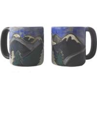 Snowy Mountains Round Stoneware Mug  by   