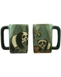 Panda Bear Square Stoneware Mug  by   