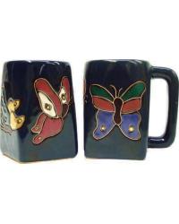 Butterflies Square Stoneware Mug by   
