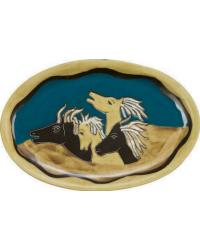 Horses 16in Oval Serving Platter by   