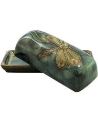 Dragonfly Butter Dish with Lid by  Greenhouse Fabrics 