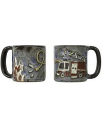 Fire Truck Stoneware Mug by   