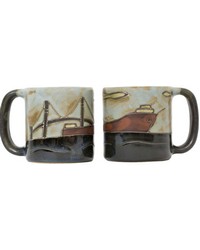 Ore Ship Stoneware Mug by   