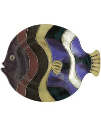 Small Fish Platter Purple Faced Fish by   