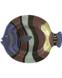 Small Fish Platter Blue Faced Fish by  Greenhouse Fabrics 