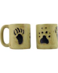 Bear Wolf Paw Round Stoneware Mug by   