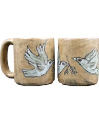 Doves Round Stoneware Mug by   