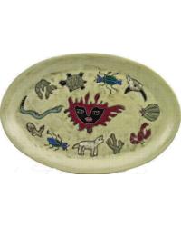 Desert Earthtones 16in Oval Serving Platter by   