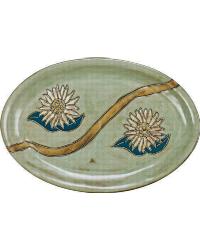Sunflower 16in Oval Serving Platter by   