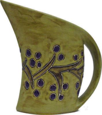 pitchers pitcher tea pitcher beer pitcher stoneware pitcher water pitcher discount pitche discount water pitcher discount tea pitcher blaze international mara stoneware stoneware dining ware 112398 32 oz. Curved Pitcher - Grape Vines