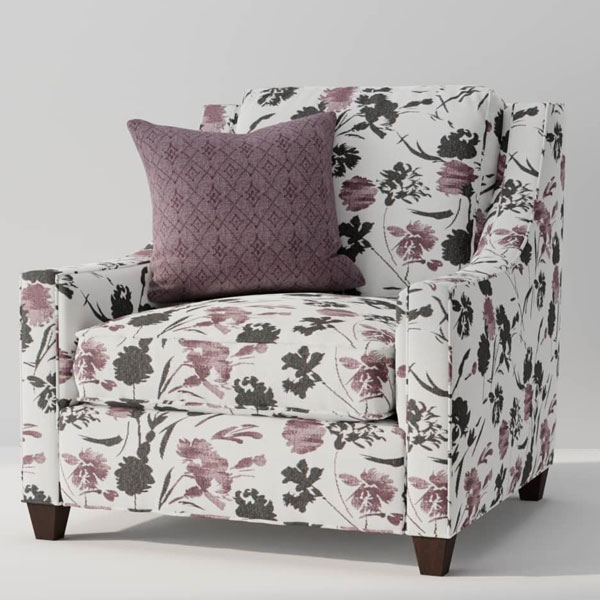 Charlotte Fabric Floral upholstered chair