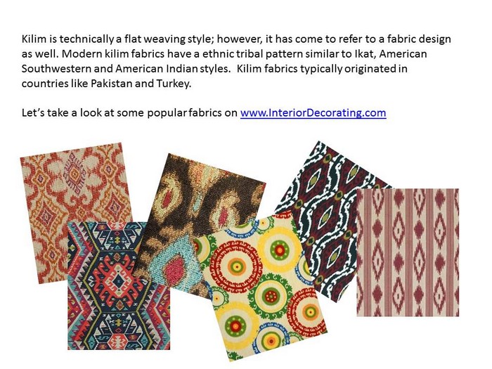 Examples of Kilim Fabric