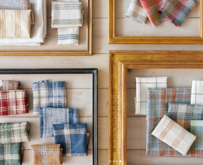 Richloom plaid fabrics for drapery and upholstery