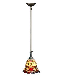 Tiffany Art Glass Rose Mini Pendant Light by  Bailey and Griffin 