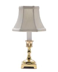 Square Base Candlestick Lamp-White by   