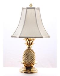 Brass Pineapple Lamp-Off White by  Menagerie 