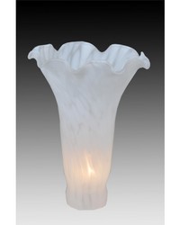 4in W X 6in H WHITE POND LILY SHADE 10171 by   