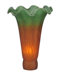 3in W X 5in H AMBER GREEN POND LILY SHADE 10174 by   