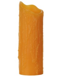 3in W X 9in H Poly Resin Honey Amber Uneven Top Candle Cover 104891 by  Grey Watkins 