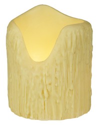 4in W X 5in H Poly Resin Ivory Uneven Top Candle Cover 106180 by  Grey Watkins 