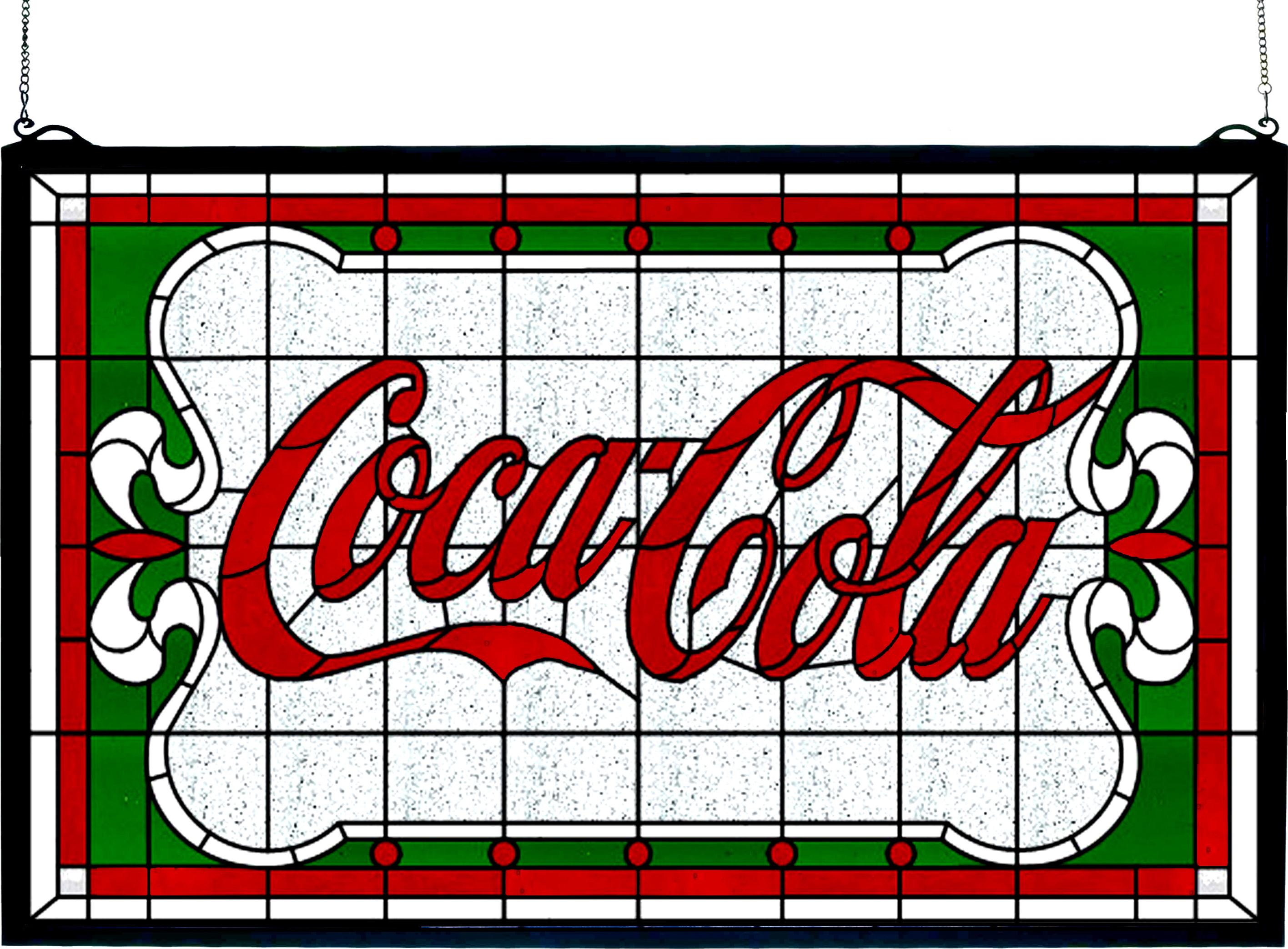 CocaCola Nouveau Stained Glass Window 106234 Accessories