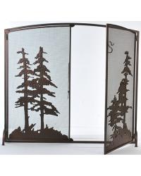 Tall Pines Operable Door Arched Fireplace Screen 106333 by   