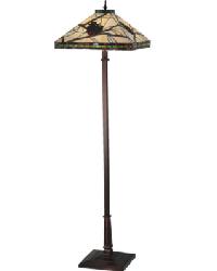 Burgundy Pine Branch Mission Floor Lamp 106506 by   