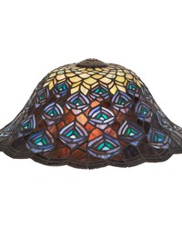 16in W Tiffany Peacock Feather Shade 10674 by   
