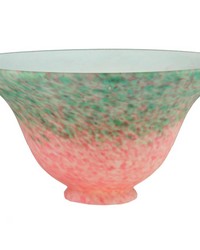 7.5in W PINK GREEN PATEDEVERRE BELL SHADE 10748 by  Kasmir 