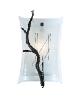 Meyda Tiffany Twigs Fused Glass Wall Sconce Nickel & Black/Frost White