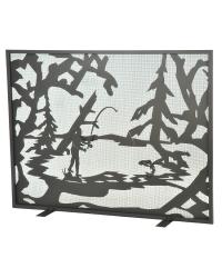 Fly Fishing Creek Fireplace Screen 111046 by   