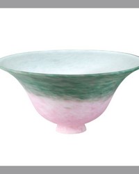 10in W PINK GREEN PATEDEVERRE BELL SHADE 11205 by   