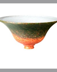 10.5in W RED GREEN PATEDEVERRE BELL SHADE 11275 by   