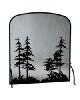 Meyda Tiffany Tall Pines Arched Fireplace Screen Black Mesh