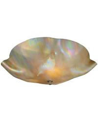 Organic Art Glass Beige Iridescent Flushmount 114167 by   