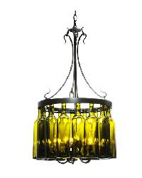 Tuscan Vineyard Villa 16 Wine Bottle Chandelier 114514 by   
