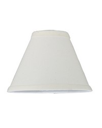 7in W X 5in H Natural Linen White Fabric Shade 116576 by   