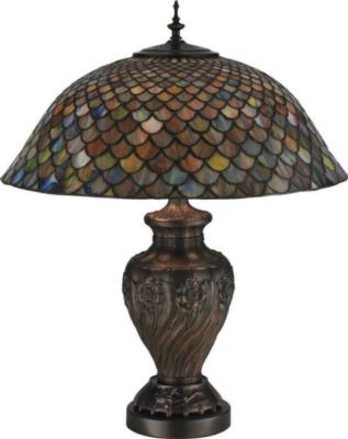 Tiffany Nouveau  Tiffany Fishscale Table Lamp