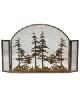 Meyda Tiffany Tall Pines Arched Fireplace Screen Antique Copper Mesh