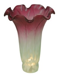 4in W X 6in H SEAFOAM CRANBERRY POND LILY SHADE 124700 by   