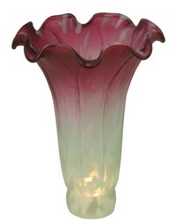 4in W X 6in H SEAFOAM CRANBERRY POND LILY SHADE 124700 by  Grey Watkins 